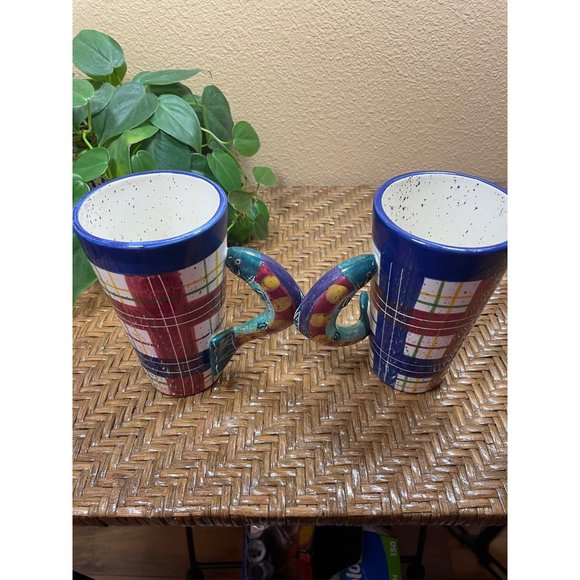 Julie Ueland Shorelines Fisherman Mug Fish Handle Otagiri - Picture 4 of 7